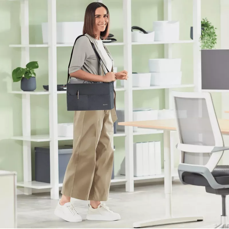 Leitz Fabric Compact Hot Desking Work Bag, tkanina, monochromatyczny, unisex, 355 mm, 200 mm, 210 mm