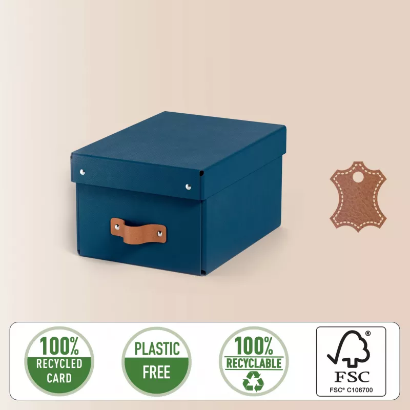 Leitz Puro Pudełko do przechowywania z pokrywką, małe, 7 l, 100% karton z recyklingu, zestaw 2 szt.