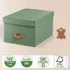 Leitz Puro Pudełko do przechowywania z pokrywką, średnie, 17 l, karton z recyklingu w 100%, zestaw 2 szt.