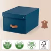 Leitz Puro Pudełko do przechowywania z pokrywką, średnie, 17 l, 100% karton z recyklingu, zestaw 2 szt.