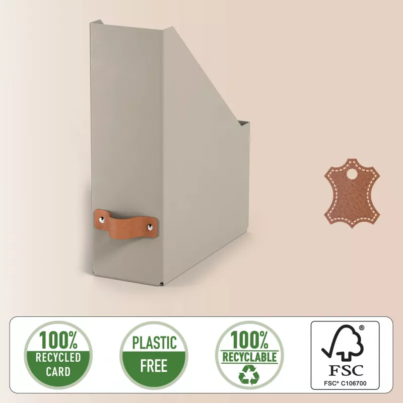 Leitz Puro Pojemnik na czasopisma, 100% karton z recyklingu, zestaw 2 szt., Beżowy, Tektura, 100 mm, 260 mm, 310 mm, 310 g