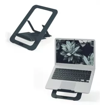 Leitz Ergo Aluminium Ultra-Flat Adjustable Laptop Stand, Laptop & tablet arm, Dark szary, Aluminium, 25.4 cm (10 inch), 43.2 cm (17 inch), 25.4 cm (10 inch)