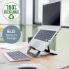 Leitz Ergo Aluminium Ultra-Flat Adjustable Laptop Stand, Laptop & tablet arm, Dark szary, Aluminium, 25.4 cm (10 inch), 43.2 cm (17 inch), 25.4 cm (10 inch)