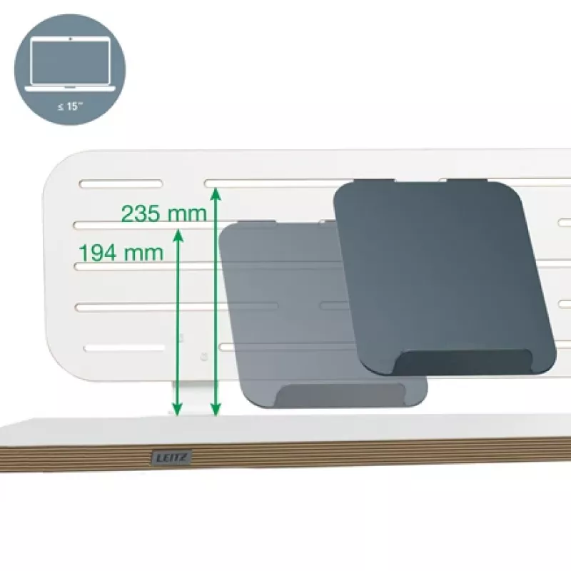 Leitz Ergo Organizer biurkowy na tablicę perforowaną z uchwytem na laptopa, 80x25 cm