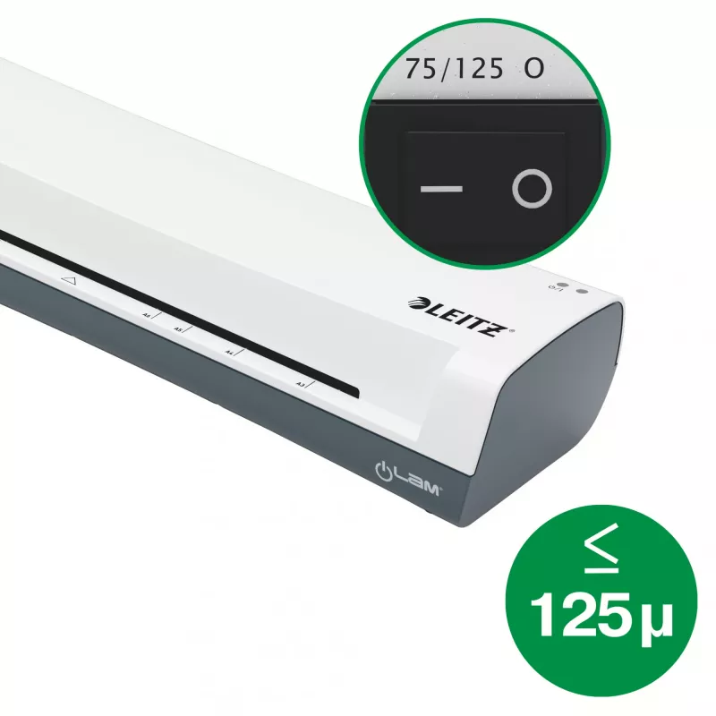 Leitz iLAM Home 4-w-1 Zestaw do laminowania A4, 24 cm, Laminator na gorąco, 300 mm/min, 0,4 mm, A4, 100 µm
