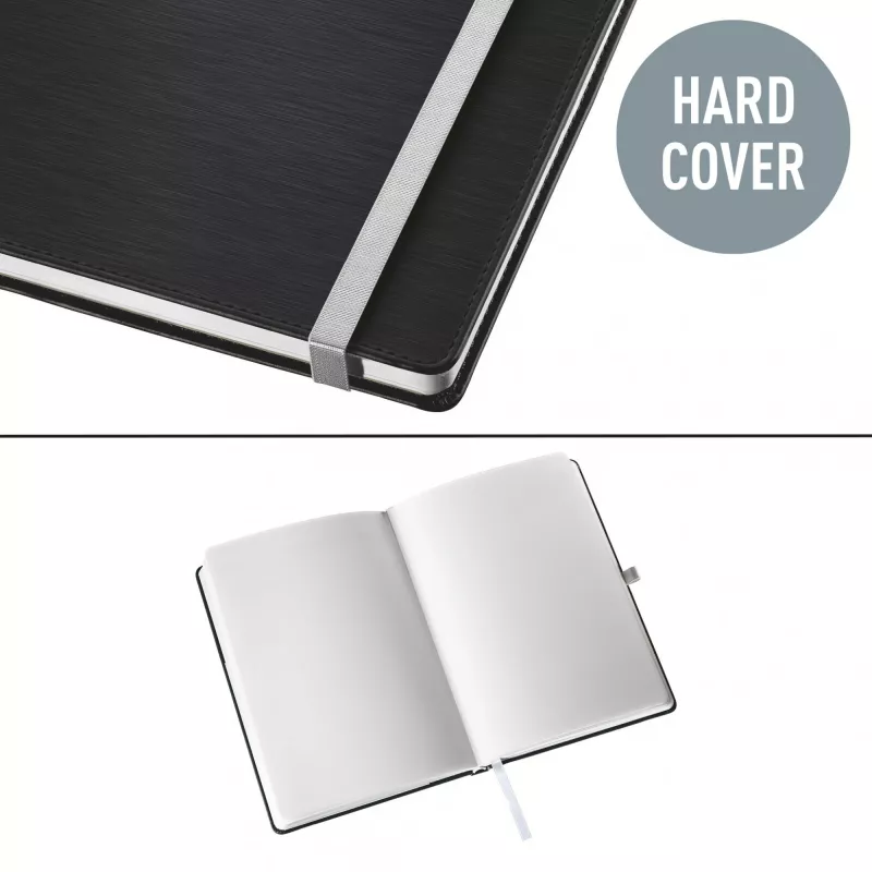 Leitz Style Notes A5 gładki z twardą oprawą, Monochromatyczny, Czarny, A5, 80 arkuszy, 100 g/m², Twarda oprawa