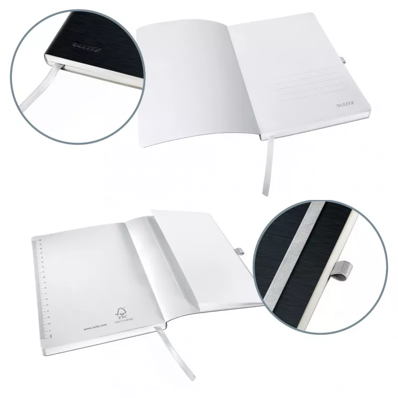 Leitz Style Notes A5 gładki z miękką okładką, Monochromatyczny, Czarny, A5, 80 arkuszy, 100 g/m², Miękka okładka