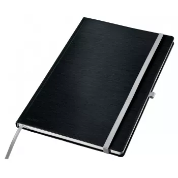 Leitz Style Notatnik A4 w kratkę z twardą okładką, Monochromatyczny, Czarny, A4, 80 arkuszy, 100 g/m², Kratka