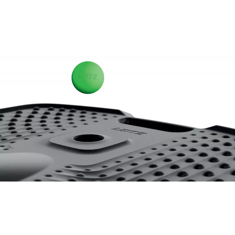 Leitz Ergo Active ergonomiczna mata stojąca przeciwzmęczeniowa, prostokątna, czarna, poliuretan, struktura bąbelkowa, Chiny, 605 x 681 mm