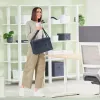 Leitz Torba materiałowa kompaktowa do hot desking z pokrywą, Torba do przechowywania, Szary, Prostokątny, Materiał, Monochromatyczny, Dorosły