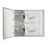 Leitz Double Mechanism Lever Arch File Classic Marbled, 2 x A5, karton, czarny, teksturowana powierzchnia, 1000 arkuszy, 80 g/m²