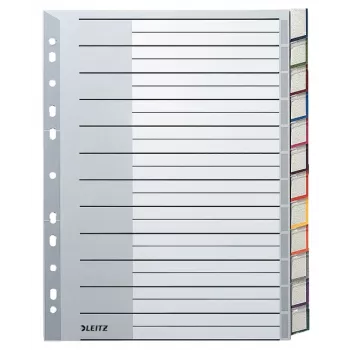 Leitz 12740000 przekładka indeksowa Pusta przekładka indeksowa Karton Szary, Biały