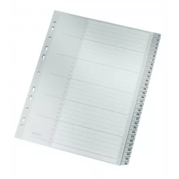 Leitz 12810000 tab index Numeric tab index Cardboard szary