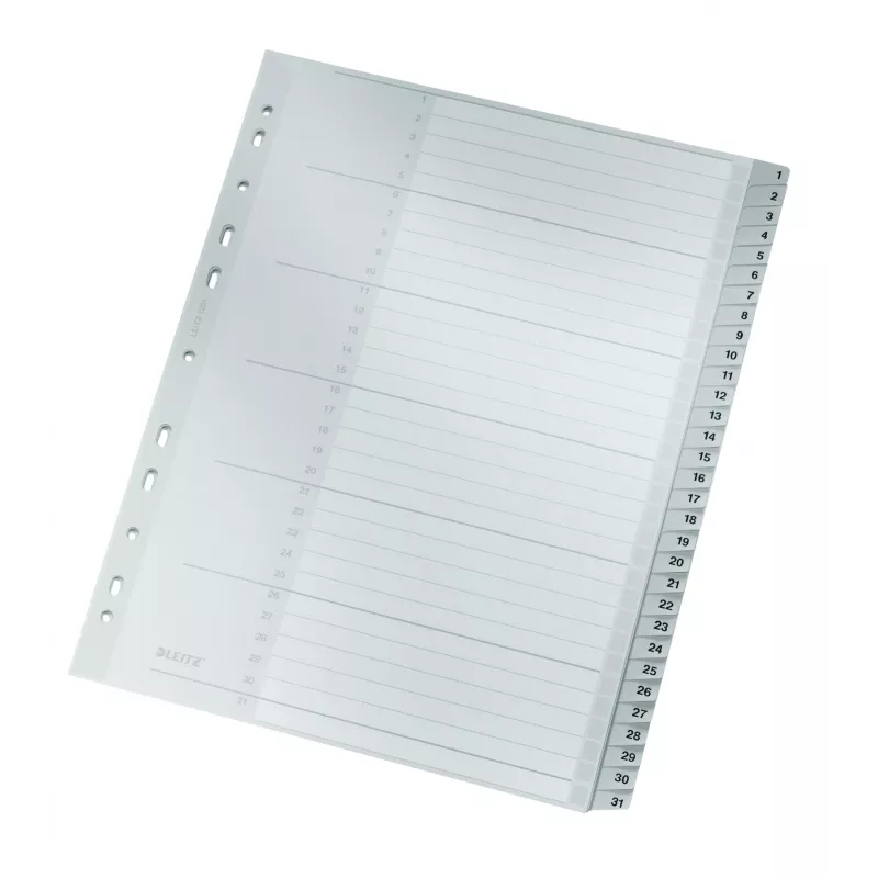Leitz 12810000 tab index Numeric tab index Cardboard szary