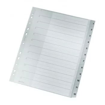 Leitz 12820000 przekładki indeksowe Numeric tab index Kartonowe Szary