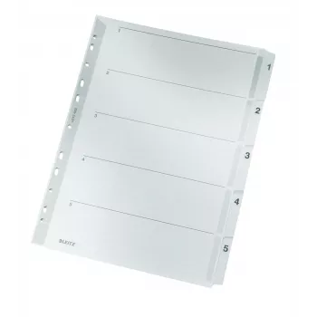 Leitz 43230000 indeks numeryczny Numeric tab index Karton, Plastik Szary