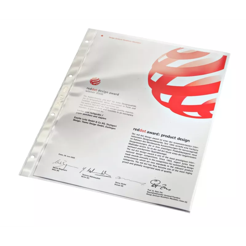 Leitz Pocket 80my A4, A4, Transparent, Polichlorek winylu (PVC), 230 mm, 305 mm, 10 g