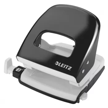 Leitz NeXXt Dziurkacz 5008, 2-otworowy 30 arkuszy, 30 arkuszy, Czarny, Biały, Metal, 3 mm, A6, 107 mm