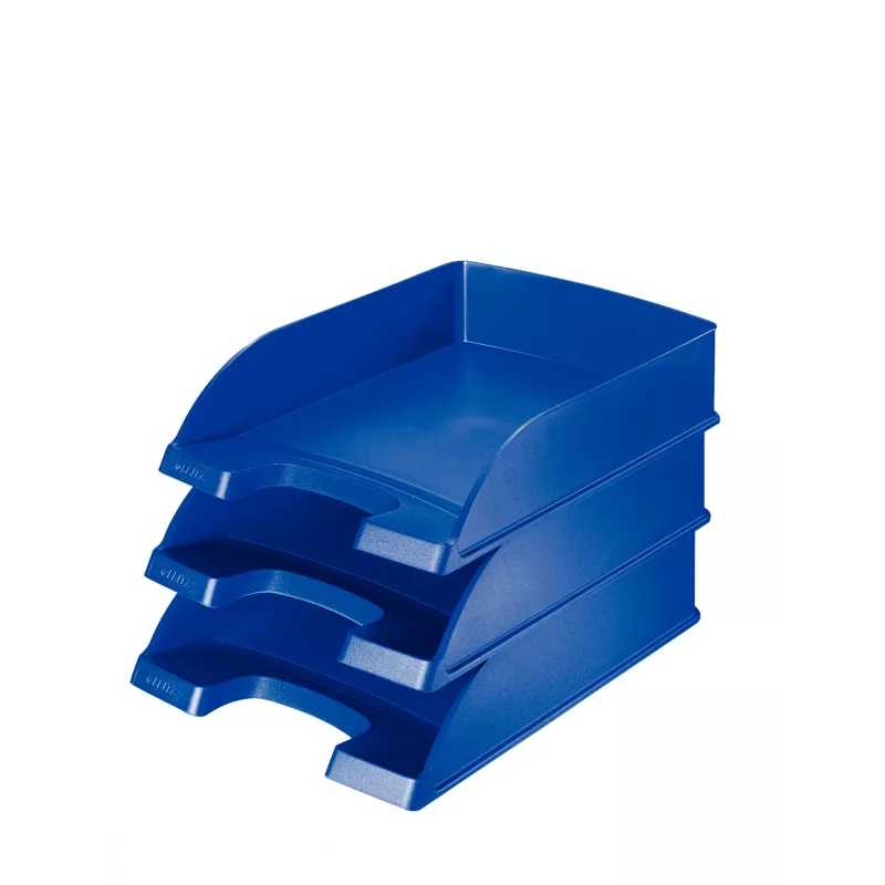 Leitz Plus Pojemnik na listy, Standardowy, Polistyren, Niebieski, 255 mm, 357 mm, 70 mm, 280 g