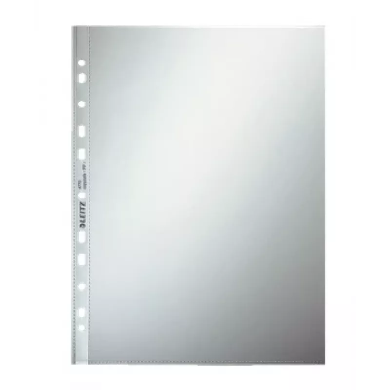 Leitz Wysokiej Jakości Kieszeń 75 my A4, A4, Przezroczysta, Polipropylen (PP), 0,075 mm, 230 mm, 1 mm