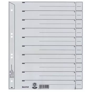 Leitz 16500085 indeks numeryczny Indeks numeryczny Karton Szary