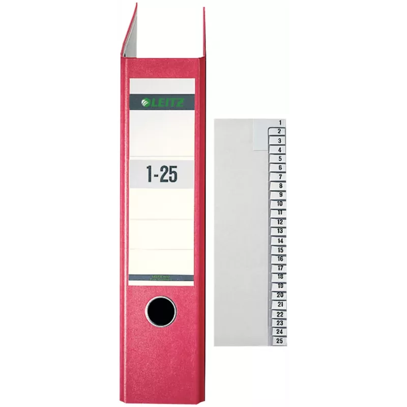 Leitz 13810085 tab index Numeric tab index Papier Szary