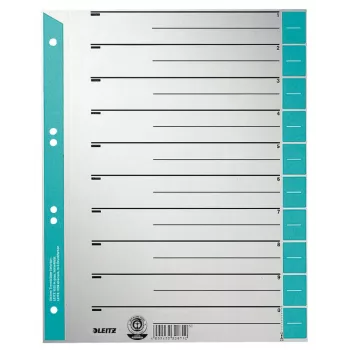 Leitz 16520030 indeks numeryczny Numeric tab index Karton Niebieski, Szary