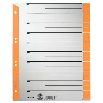 Leitz 16520045 indeks numeryczny Indeks numeryczny Karton Szary, Pomarańczowy