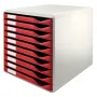 Leitz 52810028 pudełko do przechowywania dokumentów Polistyren Bordeaux, Szary