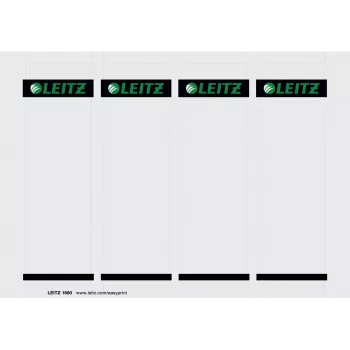 Leitz Spine Label PC Printable for LAF 180° 80 mm, torebka/100, Szary, Teczka, 25 arkuszy, Karton, 130 g/m², 5,6 cm