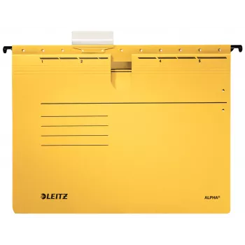 Leitz Alpha teczka wisząca Karton, Metal A4 Żółty 5 szt.