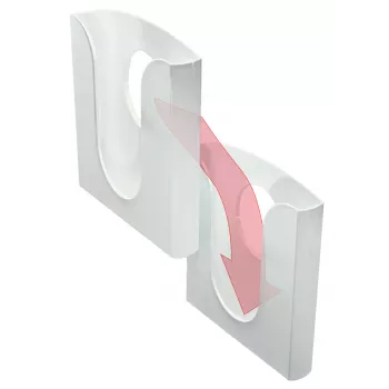 Tacki stojaka na literaturę Leitz Presenter, plastikowe, przezroczyste, A4, 255 mm, 45 mm, 280 mm