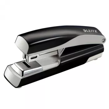 Leitz NeXXt Stapler 5505, 30 arkuszy, płaskie zszywanie, metalowy, 30 arkuszy, czarny, srebrny, płaskie zszywanie, 26/6, metal, plastik, 80 g/m²