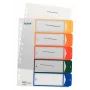 Esselte 12910000 Przekładki indeksujące Numeryczne przekładki indeksujące Polipropylen (PP) Wielokolorowe