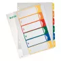 Leitz indeks do druku na PC, PP, bardzo szeroki, indeks numeryczny, polipropylen (PP), niebieski, zielony, pomarańczowy, czerwony, żółty, 245 mm, 2 mm, 305 mm