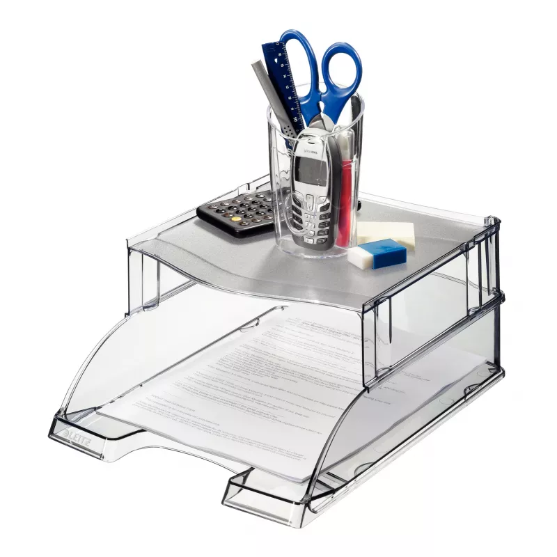 Leitz Podstawka pod korespondencję Plus Universal, Plastik, Szary, Półprzezroczysty, 254 mm, 265 mm, 70 mm, 200 g