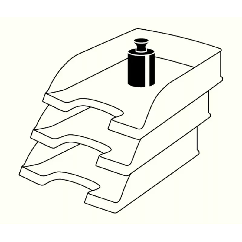 Leitz Letter tray Plus, Plastik, Czarny, A4, 242 x 330 x 60 mm, 255 mm, 357 mm