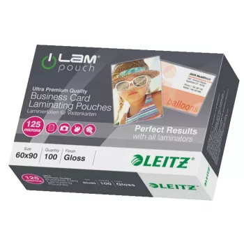 Leitz iLAM Glossy 60 x 90mm folie do laminacji, 125 mikronów, opakowanie 100 szt.