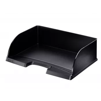 Leitz Taca na listy Plus pozioma Jumbo, tworzywo sztuczne, czarny, koperty, listy, notatki, papier, 350 x 103 x 273 mm, 363 x 273 x 103 mm, 400 g