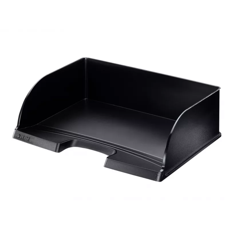 Leitz Taca na listy Plus pozioma Jumbo, tworzywo sztuczne, czarny, koperty, listy, notatki, papier, 350 x 103 x 273 mm, 363 x 273 x 103 mm, 400 g