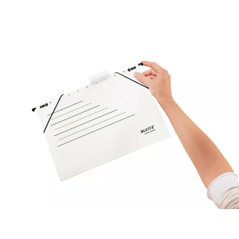 Leitz Zawieszka do segregatora Alpha Active FSC®, A4, biała, kartonowa, 348 mm, 260 mm, 90 g