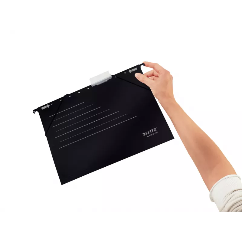Leitz Zawieszka Alpha Active FSC®, A4, czarna, karton, 348 mm, 260 mm, 90 g
