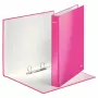 Leitz Ringbinder WOW Laminowany A4+ 2DR/25mm, A4, Karton, Różowy, Biały, 250 arkuszy, 80 g/m²