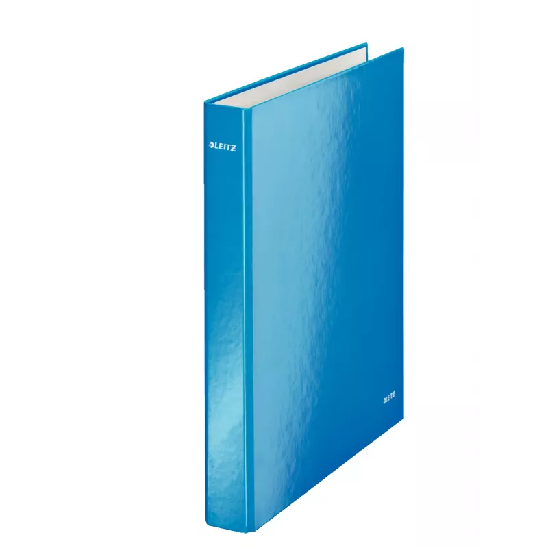 Leitz Ringbinder WOW Laminowany A4+ 2DR/25mm, A4, Karton, Niebieski, Biały, 250 arkuszy, 80 g/m²