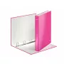 Leitz Ringbinder WOW Laminowany A4+ 4DR/25mm, A4, Karton, Różowy, 230 arkuszy, 80 g/m², 2,5 cm