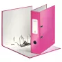 Leitz segregator dźwigniowy 180° WOW POB/Laminowany A4/80mm, A4, karton, różowy, 600 arkuszy, 80 g/m², 8 cm