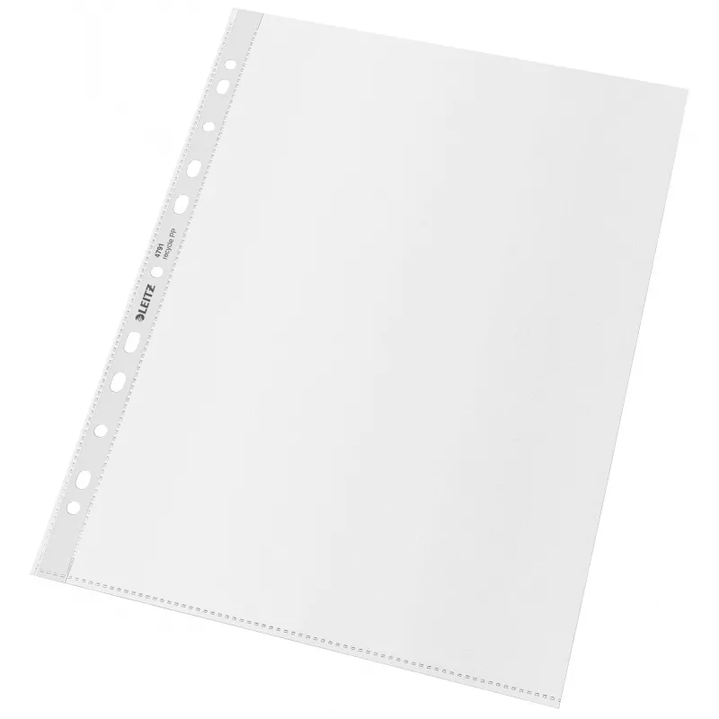 Kieszeń Leitz Recycle A4, 210 x 297 mm (A4), przezroczysta, polipropylen (PP), pionowa, 0,1 mm, 230 mm