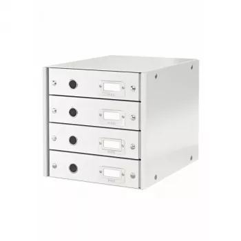 Szafka szufladowa Leitz Click & Store WOW (4 szuflady), biała, kartonowa, 286 mm, 282 mm, 330 x 251 x 59 mm, 2,49 kg