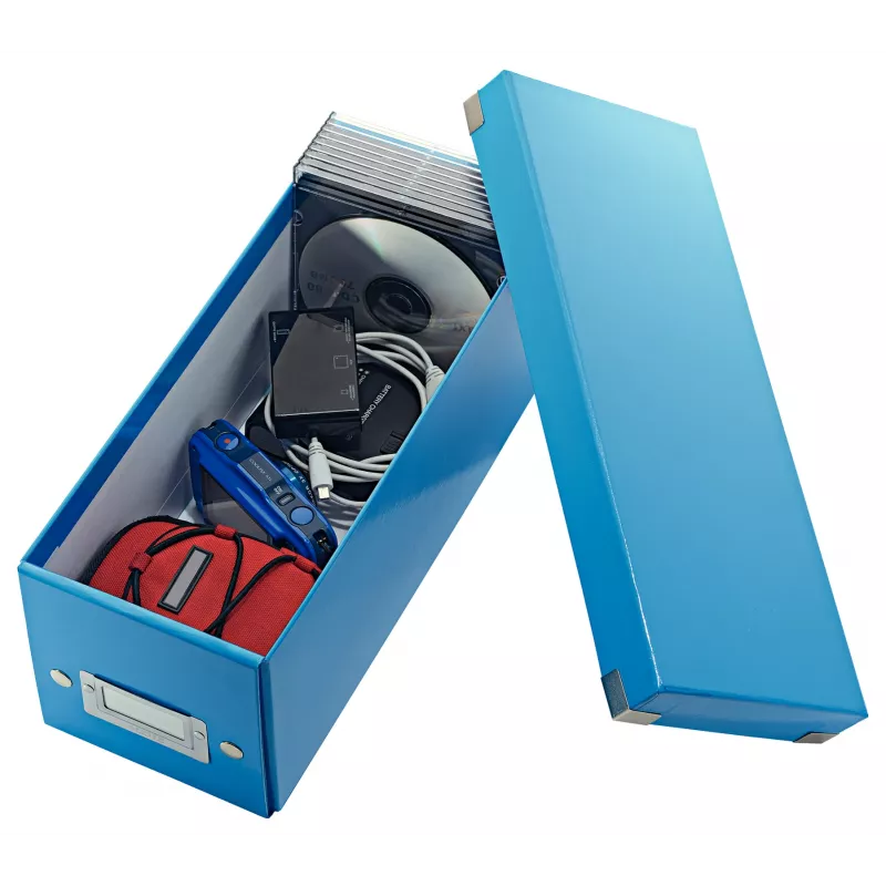 Leitz Click & Store WOW Pudełko do przechowywania CD, niebieski, karton, 143 mm, 352 mm, 136 mm, 440 g