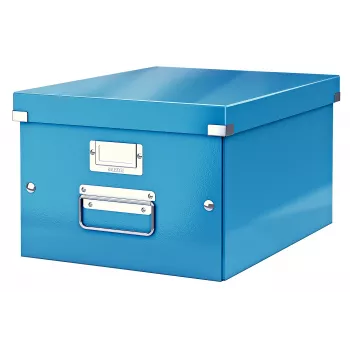 Leitz Click & Store WOW, średni pojemnik do przechowywania, niebieski, karton, 16,7 L, 281 mm, 200 mm, 265 x 335 x 188 mm